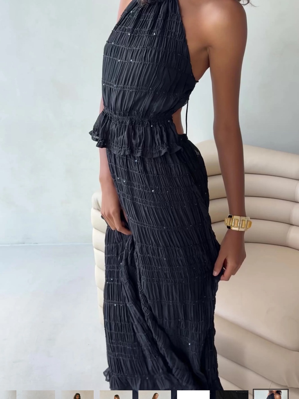 Sabo Skirt Cabo Maxi Dress in Black — NWT, Size XXS - Picture 8 of 12